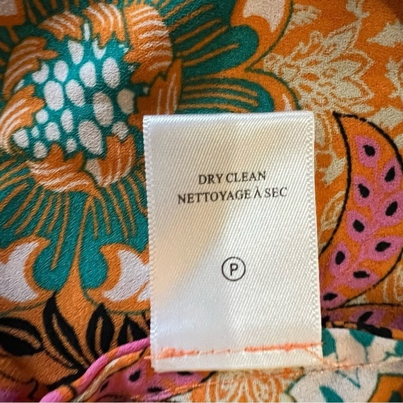 A.L.C. Izzy Fit & Flare Silk Mini Dress Floral Cut Out Side Silk Size 10 ALC - Picture 13 of 15